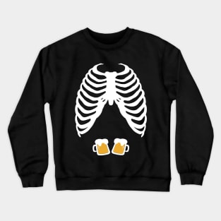 Halloween Skeleton Beer Belly X-Ray Crewneck Sweatshirt